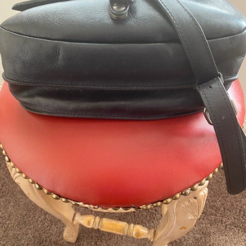 Patricia Nash Black London Smooth Leather Messenger Crossbody Bag - Picture 8 of 16